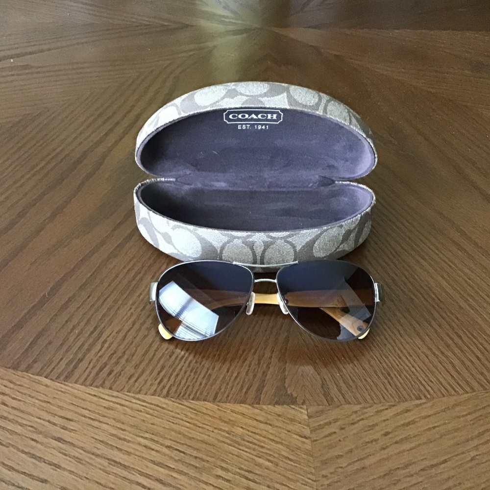 COACH Charity Aviator Sunglasses